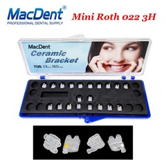 20Pcs Dental Orthodontic Ceramic Brackets clear Braces Roth/MBT 022 Hooks 3-4-5