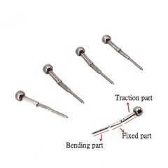 10 Pcs/Pack Orthodontic Dental Crimpable Self-Ligating Bracket Traction Hooks