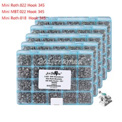 AZDENT Dental Orthodontic Metal Brackets Braces MIM Mini Roth MBT 022 345 Hooks
