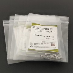 10-100Pcs Crimpable Hook Dental Orthodontics Sliding Open Surgical Long Type