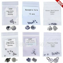 Dental Orthodontic Lingual Button Bondable Round Base Direct Eyelets 6 Models
