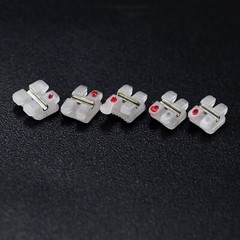 Dental Orthodontic Ceramic Brackets Braces Metal Slot Mini Roth 018 3 Hook 3M