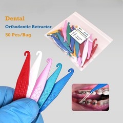 Dental Orthodontic Elastic Placer Hooks For Braces Elastic Rubber Band 50/100Pcs