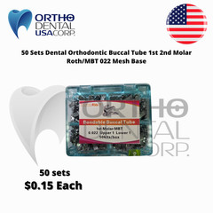 50 Sets 200 Dental Orthodontic Buccal Tube 1st 2nd Molar Roth/MBT 022 Mesh Base.