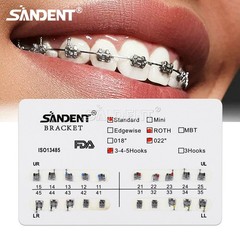 Dental Orthodontic Brackets Braces Standard Roth .022 Hooks 3-4-5
