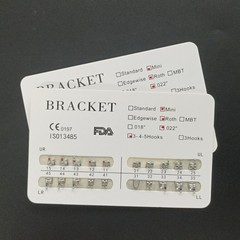 100 Sets Dental Orthodontic Metal Brackets MIM Monoblock Mini Roth 022 345 hooks