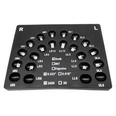 20pcs Dental Ortho Monocrystalline Sapphire Ceramic Clear Bracket MBT/ROTH 0.22