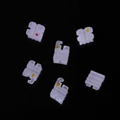 Dental Orthodontic Ceramic Brackets Braces 5/5 ROTH Slot 0.022 Hooks 3-4-5