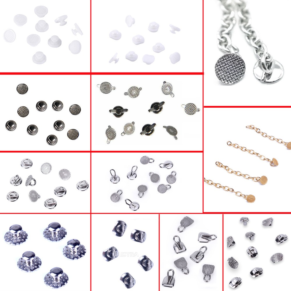 AZDEN Dental Orthodontic Ceramic Lingual Button Bondable Round Recctangular Base
