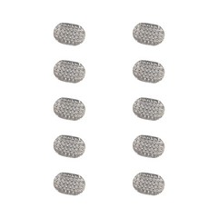 Dental High Quality Stainless Steel Lingual Button Bondable Elliptical Mesh Base