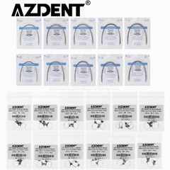 AZDENT Dental Orthodontic Bands 1st Molar #35-40/Super Elastic Oval Arch Wires