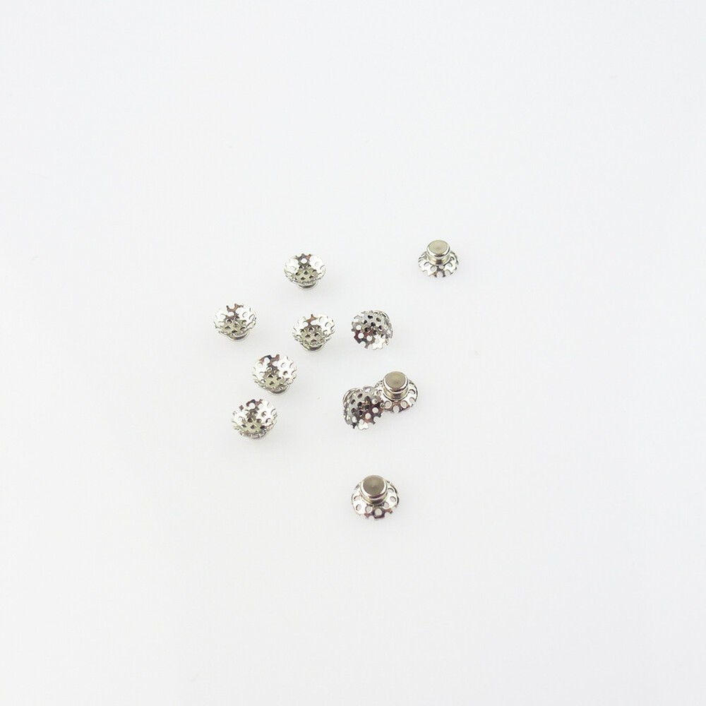 10PCS Dental Orthodontic Lingual Buttons Bondable round/rectangular Mesh Base
