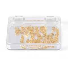 10pcs AZDENT Dental Orthodontic Lingual Button Chain Gold Bondable