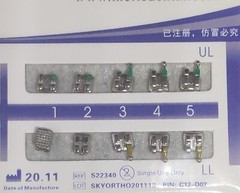 100Sets Dental Orthodontic Bracket MIM Monoblock Mini Roth/MBT 022/018 345 Hooks