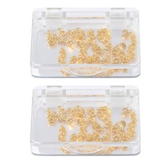 10pcs AZDENT Dental Orthodontic Lingual Button Chain Gold Bondable