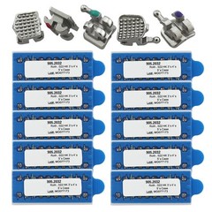 Dental Orthodontic Brackets Metal Braces MIM Mini Roth MBT 022 345 Hooks 5-5 OC