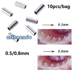 100pcs Dental Orthodontic Crimpable Mini Stops 0.5mm / 0.8mm For Round Arch Wire