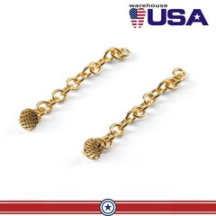 10pcs AZDENT Dental Orthodontic Lingual Button Chain Gold Bondable