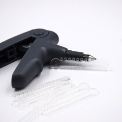 Dental High Quality Dispenser Elastic Tie Placement Rubber Instrument Gun Grey