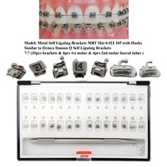 Self Ligating Empower Brackets Metal DAMON Q Clear Ceramic Braces MBT Roth 022