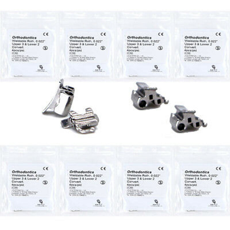 100 Bags Dental Orthodntic Weldable Buccal Tube MBT 0.022 U3&l2 Conv 4Pcs/pack