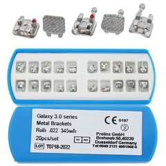 Dental Orthodontic Bracket Metal Brace Mini Roth MBT 022 Galaxy 3.0 Low Profile