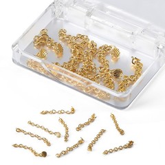 10pcs AZDENT Dental Orthodontic Lingual Button Chain Gold Bondable