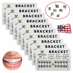 200* Dental Orthodontic Bracket Braces Roth/MBT 022″ Slot 3/345 hooks Metal sale