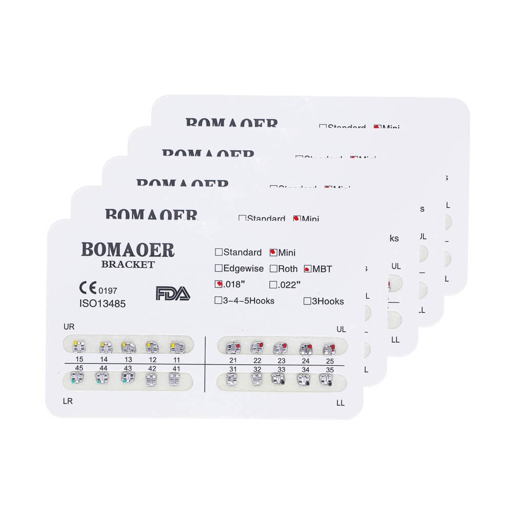 10 Packs Dental Orthodontic Metal Bracket Brace Mini MBT 018 No Hook 20PCS/Pack