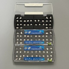 2 Sets Dental Orthodontic Metal Lingual Brackets Brace Buccal Tubes 28pcs/set