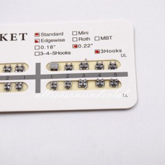 Dental Ortho Brackets Braces Metal 0.22” Slot Standar Edgewise No/ 3 /345 Hooks
