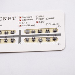 Dental Ortho Brackets Braces Metal 0.22” Slot Standar Edgewise No/ 3 /345 Hooks