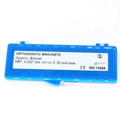 10×Dental Orthodontic Ceramic Bracket MBT 0.022” Slot w/h on 3 hook 20pcs/case