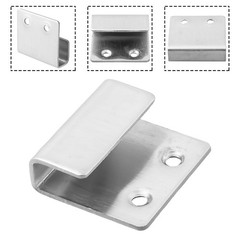 U Shape Corner Brackets made of Silver Stainless Steel Easy to Install and Use