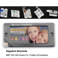 STAR ABSOLUTE Dental Orthodontic Sapphire Ceramic Bracket Brace Roth MBT 022 345