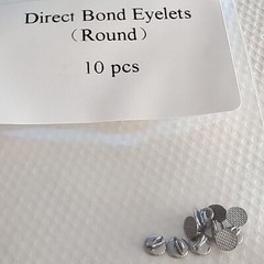 Dental Orthodontic Direct Bond Eyelet Round Base Lingual Buttons 10pcs/pk