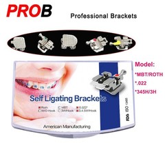 PROB Dental Orthodontic Metal Bracket Self-Ligating Braces Roth/MBT 022 3H/345H