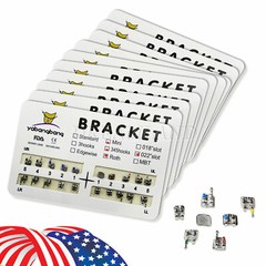 10 Orthodontic Dental Brackets Brace Mini Roth 022 Slot 345 Hooks Metal CE&FDA