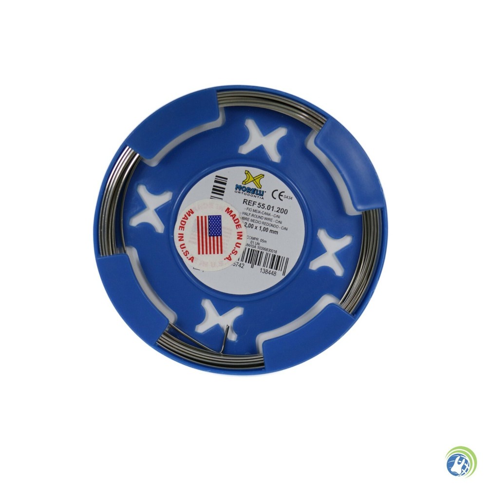 Orthodontic Wire Half Round CrNi Ø2,00mm x 1 mm in Roll 5 meters 5501200 Morelli