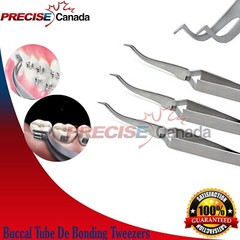 Set Of 3 Dental Buccal Tube Tweezer Orthodontic Slim Tip Bracket Holder Bonding