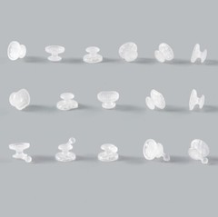 Dental Orthodontic Composite Clear Ceramic Lingual Buttons for Bondable Round