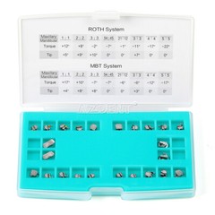AZDENT 28pcs Dental Ortho Self-ligating Bracket Braces Mini MBT.022 Hooks 345