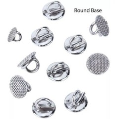20Pcs Dental Orthodontic Bondable Lingual Buttons Ceramic Round Base Mesh Base