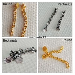Dental Orthodontic Traiction Chain Lingual Button Round Mesh Gold/Silvery