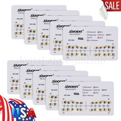 SANDENT Dental Orthodontic Metal Brackets Braces Mini MBT Slot.022 3-4-5 Hooks