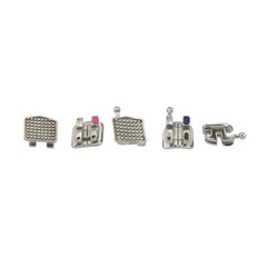 Dental Orthodontic Metal Brackets MIM Roth MBT 018 022 345 Hooks Mini Twin Black