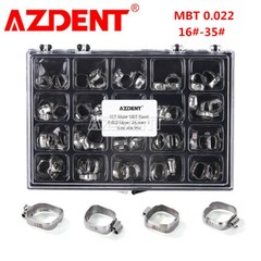 80pcs AZDENT Dental Orthodontic 1st Molar Bands with Buccal Tube MBT.022 16#-35#