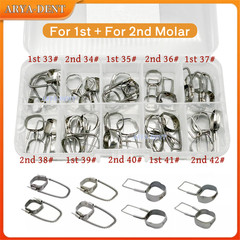 40pcs Dental Teeth Brace Preformed 1st 2nd Space Maintainer Retainer Molar Bands