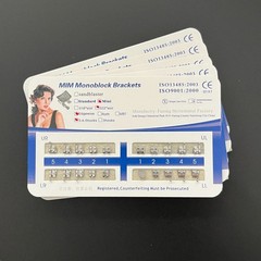 10Sets Dental Orthodontics MIM Monoblock Brackets Mini Edgewise 022 345 hooks
