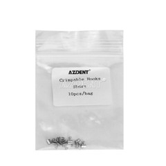 100pcs AZDENT Dental Orthodontic Crimpable Hooks Short Type 10Packs